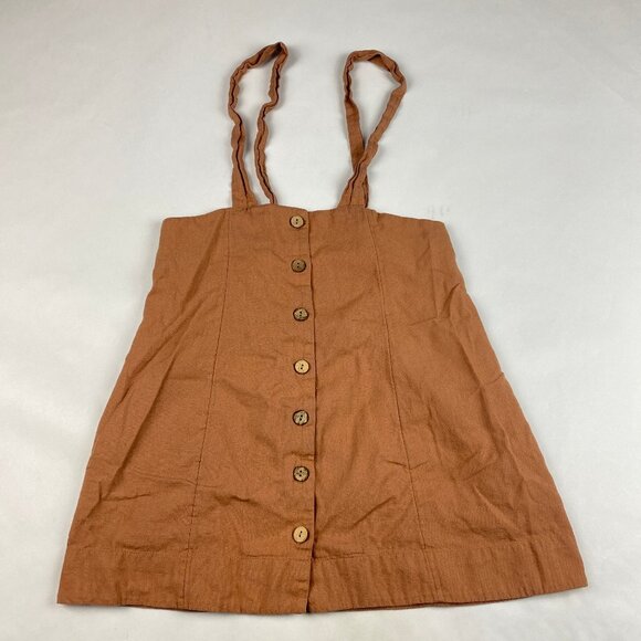Free People Linen Blend Tank Women's Size XS Adjustable Straps - Picture 1 of 10
